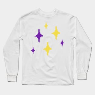 Intersex Pride Sparkles Pixel Art Long Sleeve T-Shirt